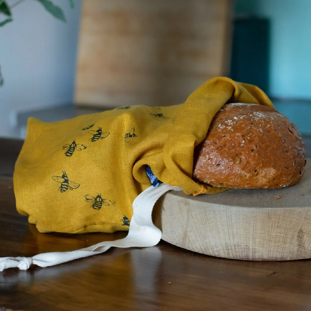 Bee Bread Bag Hand Printed In Pure Linen - Image 5