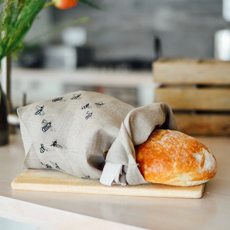 Bee Bread Bag Hand Printed In Pure Linen - Image 6