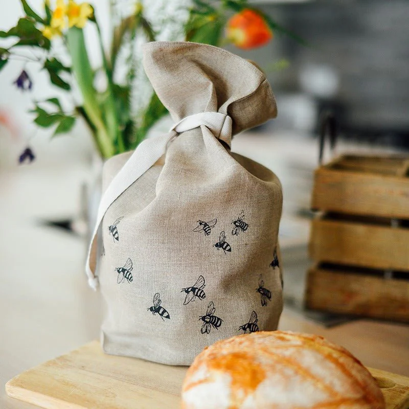 Bee Bread Bag Hand Printed In Pure Linen - Image 7