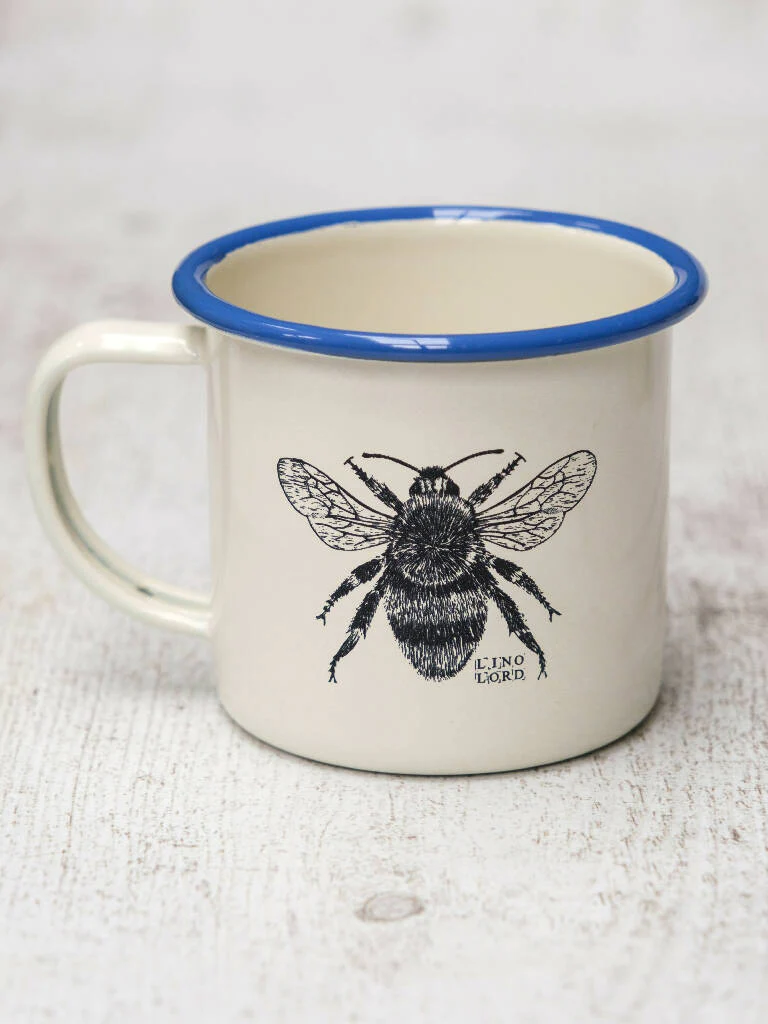 Bee Etched Enamel Mug - Image 3