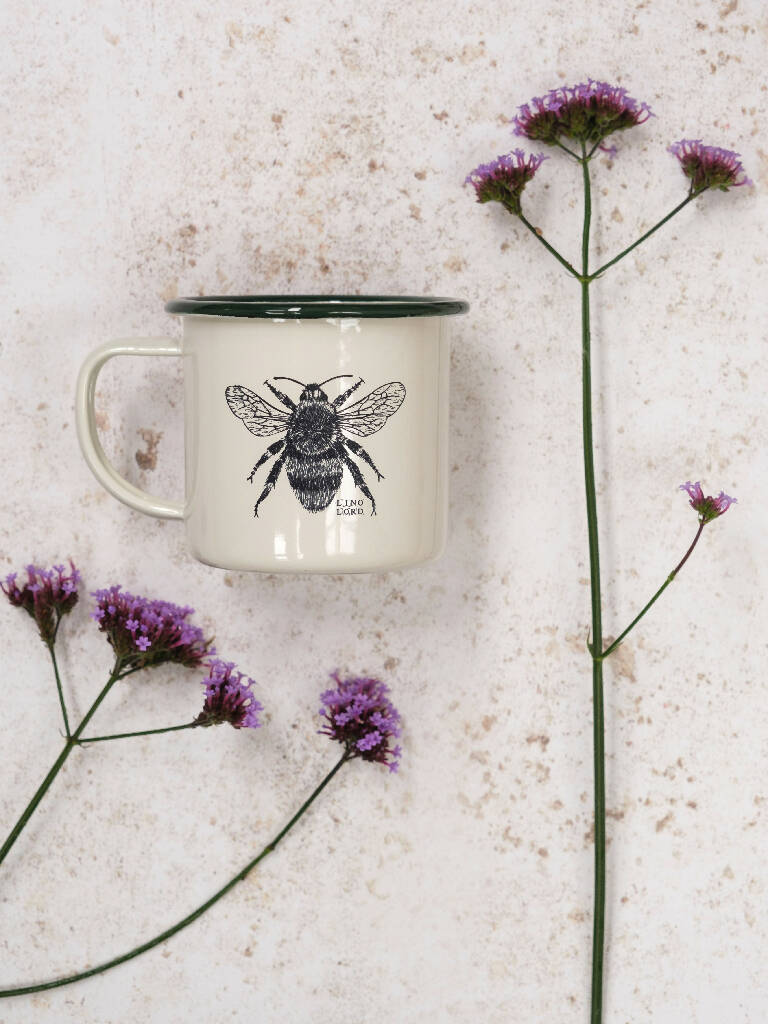 Bee Etched Enamel Mug - Image 4