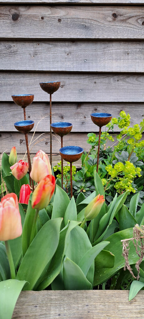 Bee Water Stations, Garden Décor, in blue - Image 2