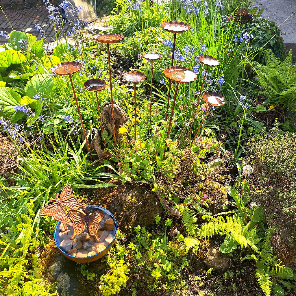 Bee Waterer with scallop detail. Garden Decor for Pollinator gardens - Image 5