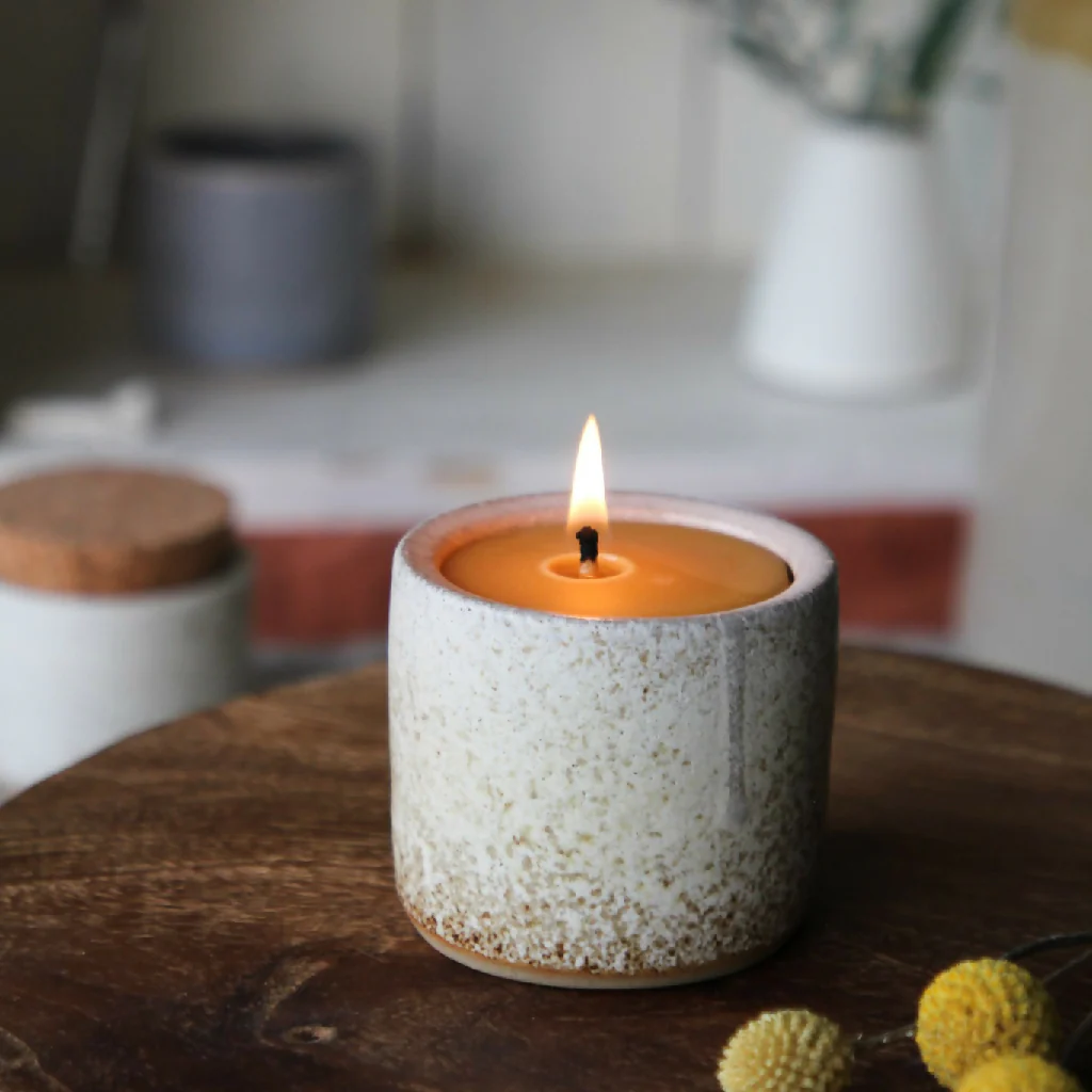 Beeswax Ceramic Candle Pot - Image 2