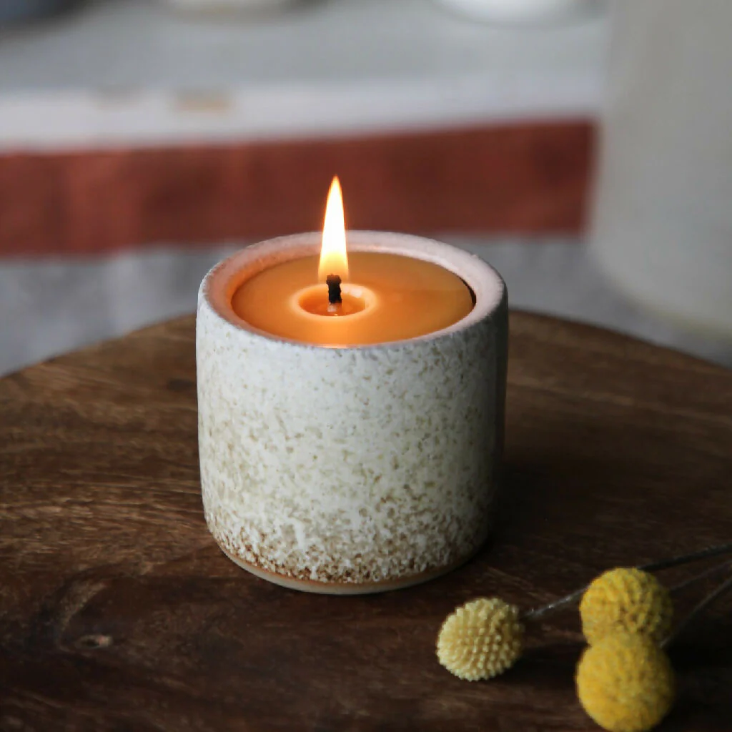 Beeswax Ceramic Candle Pot - Image 4