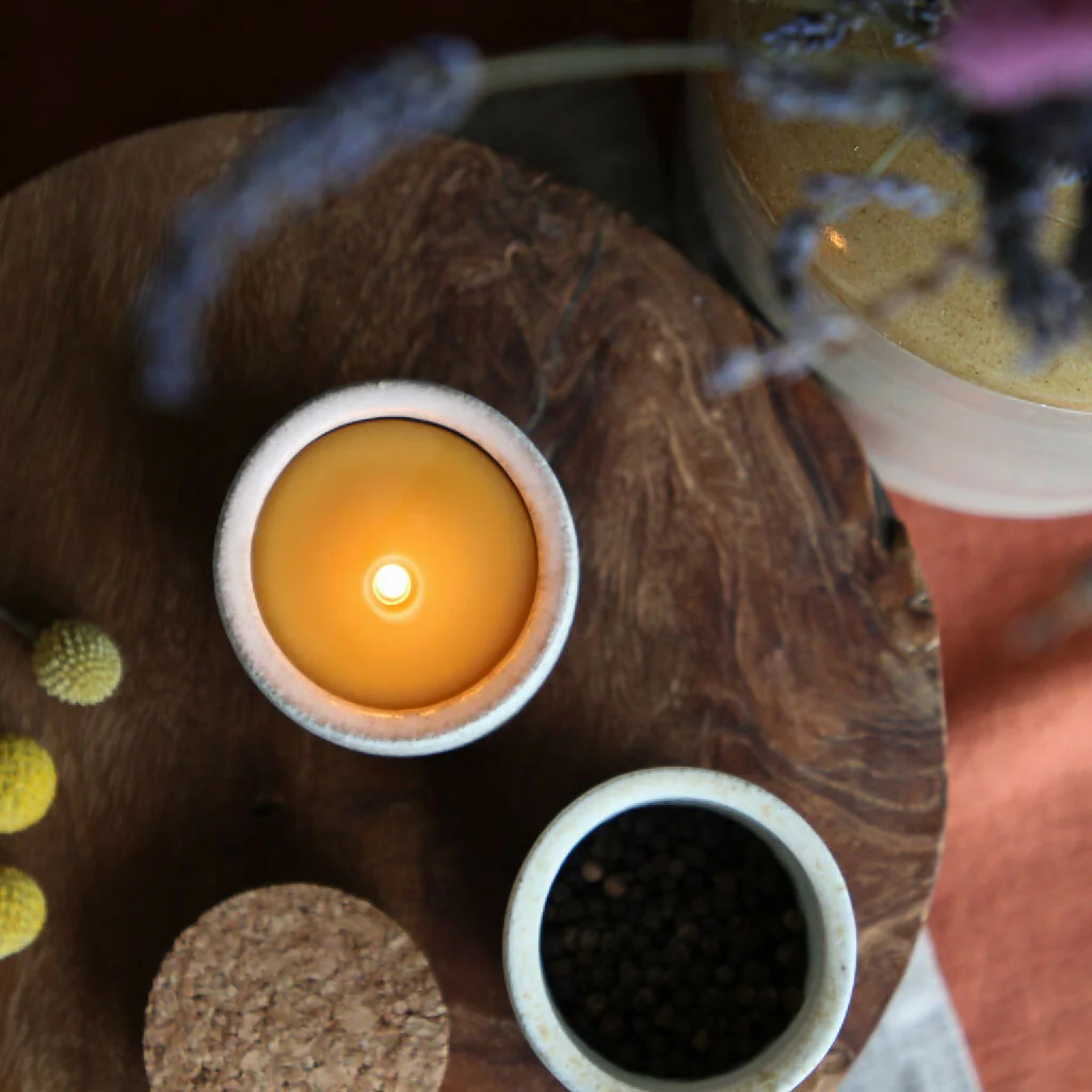Beeswax Ceramic Candle Pot - Image 5