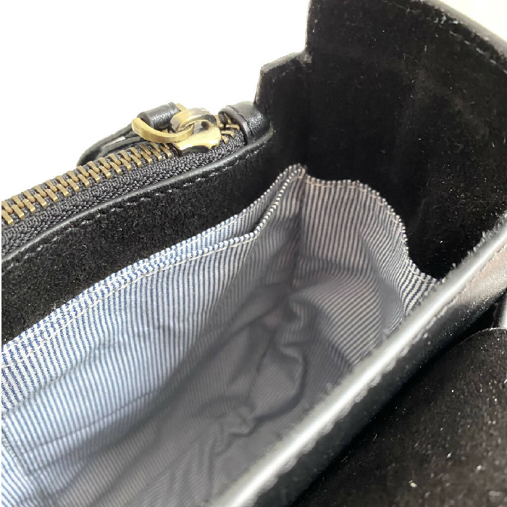 Belton Leather Saddle Bag in Black - Image 6