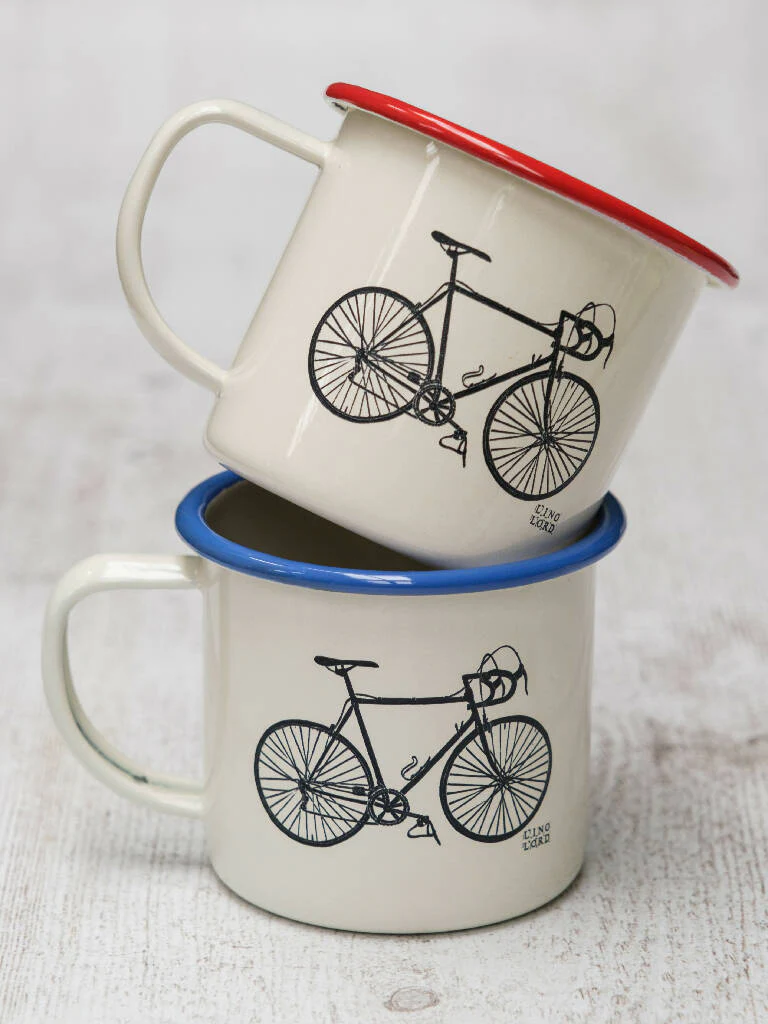 Bicycle Etched Enamel Mug - Image 2
