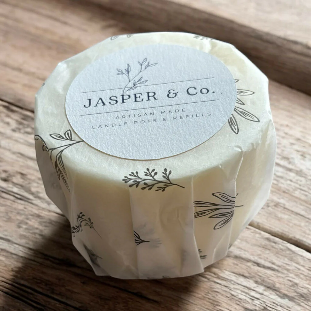 Birch Stoneware Refillable Candle Pot & Candle Refill - Image 3
