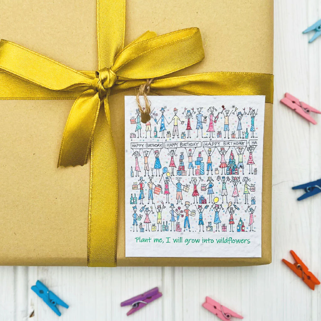 Birthday Seed Paper Gift Tags - Set of Four - Image 3
