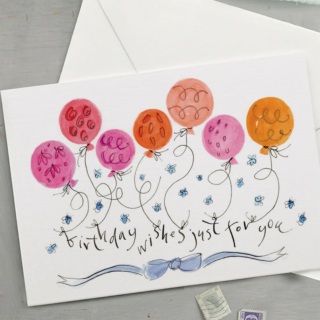 'Birthday Wishes Just For You' Balloons Birthday Card - Image 2