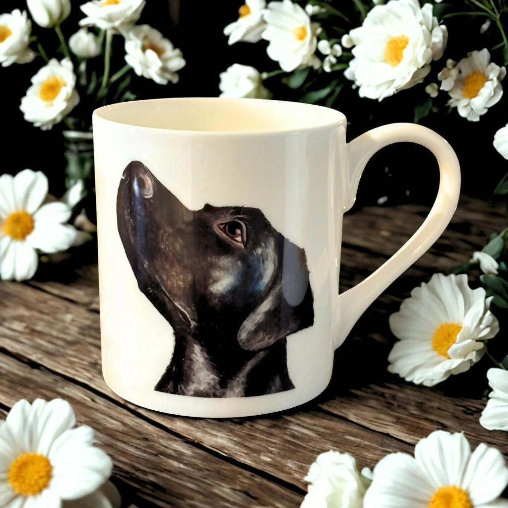 Black Labrador Bone China Mug - Country Collection - Image 3