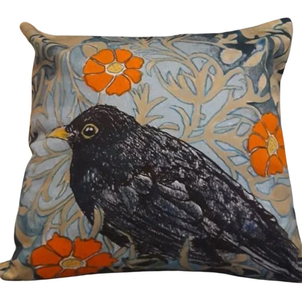 Blackbird Double Sided Cushion Cover - Image 2