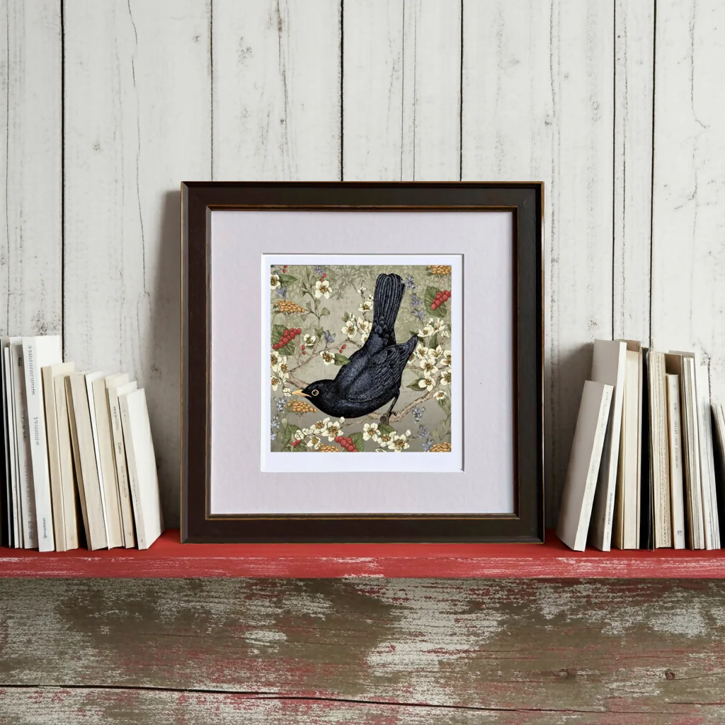 Blackbird Signed and Mounted Giclée Art Print