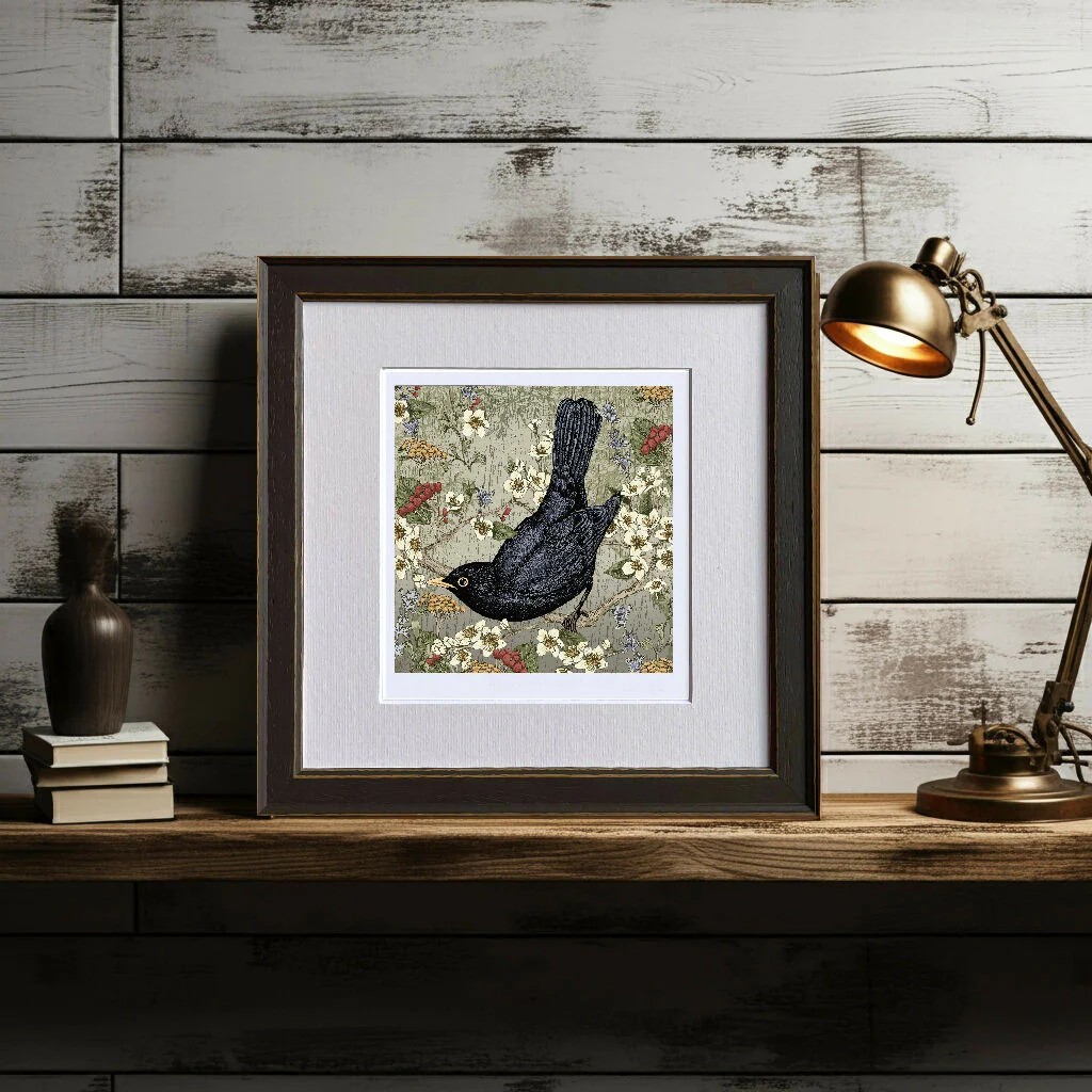 Blackbird Signed and Mounted Giclée Art Print - Image 3