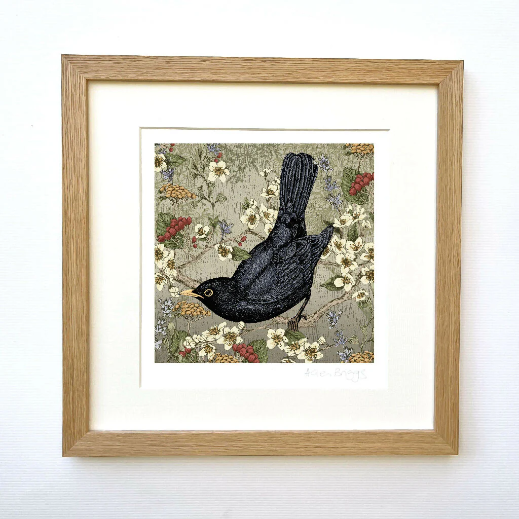 Blackbird Signed and Mounted Giclée Art Print - Image 5