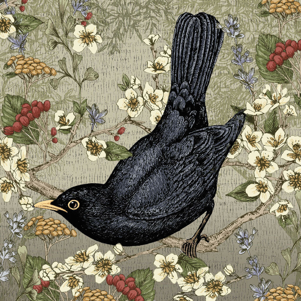 Blackbird Signed and Mounted Giclée Art Print - Image 6