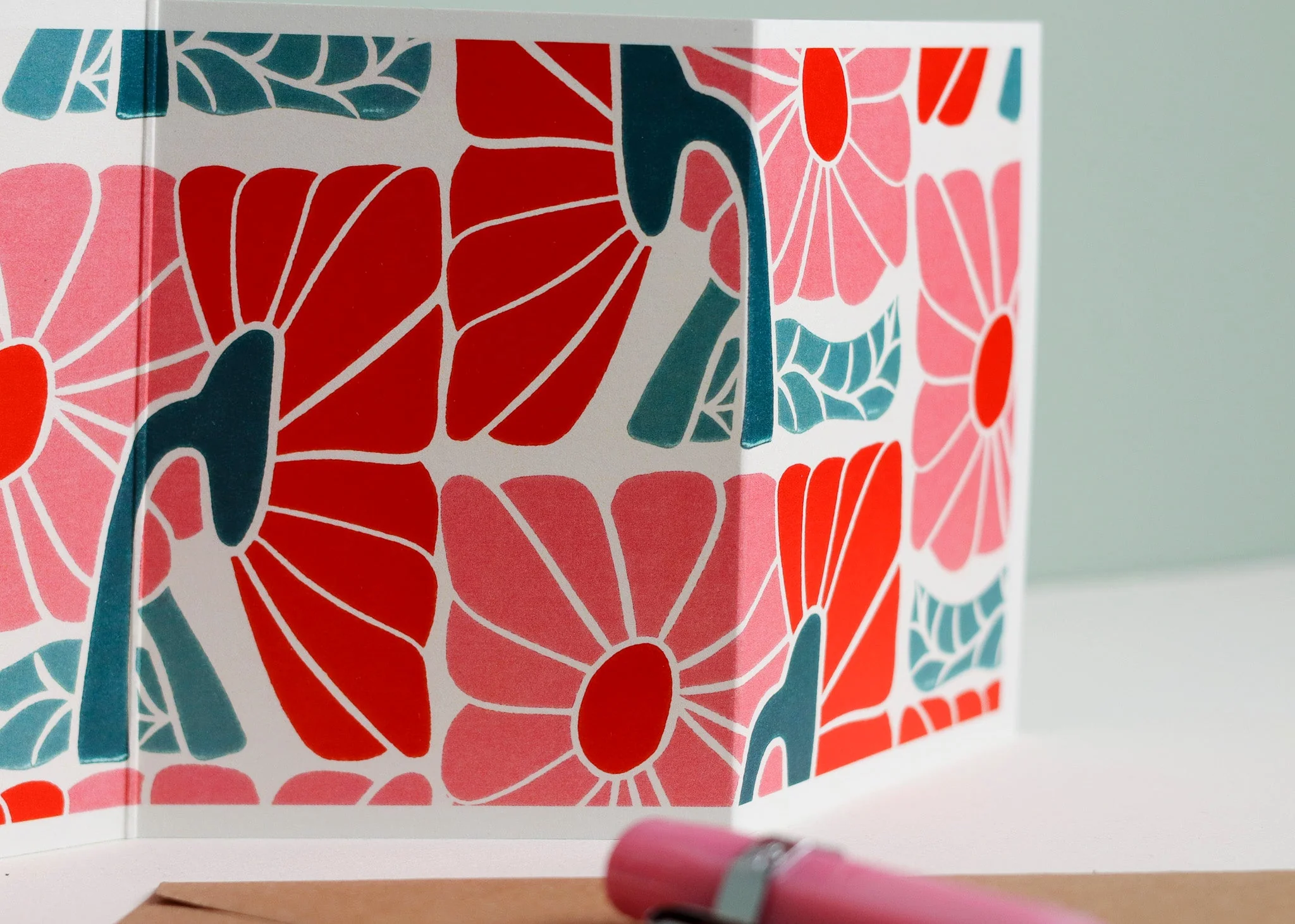 Bloom Burst Garland Card | Single Card & Envelope - Image 6