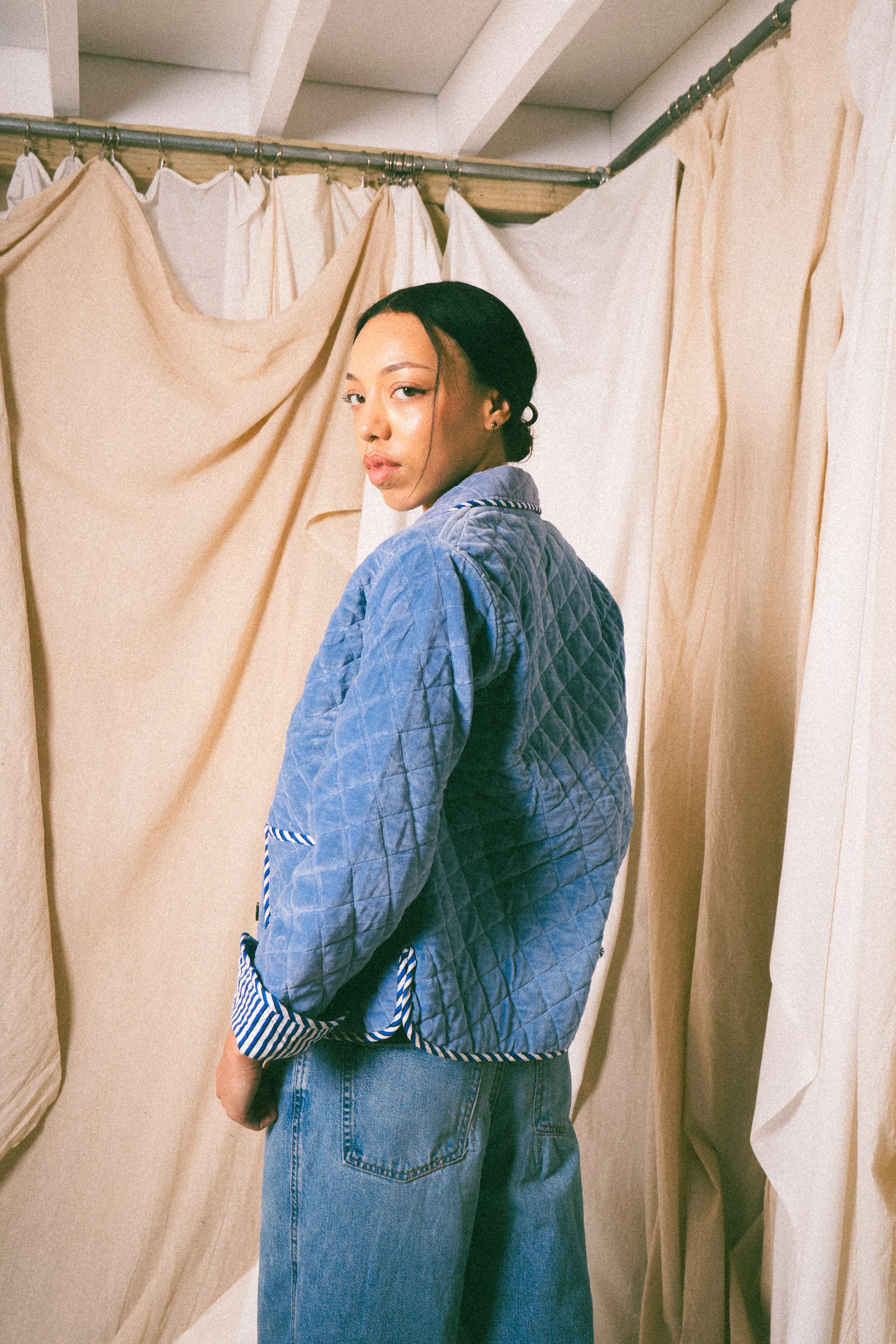 Blue Burford Velvet Jacket - Image 2