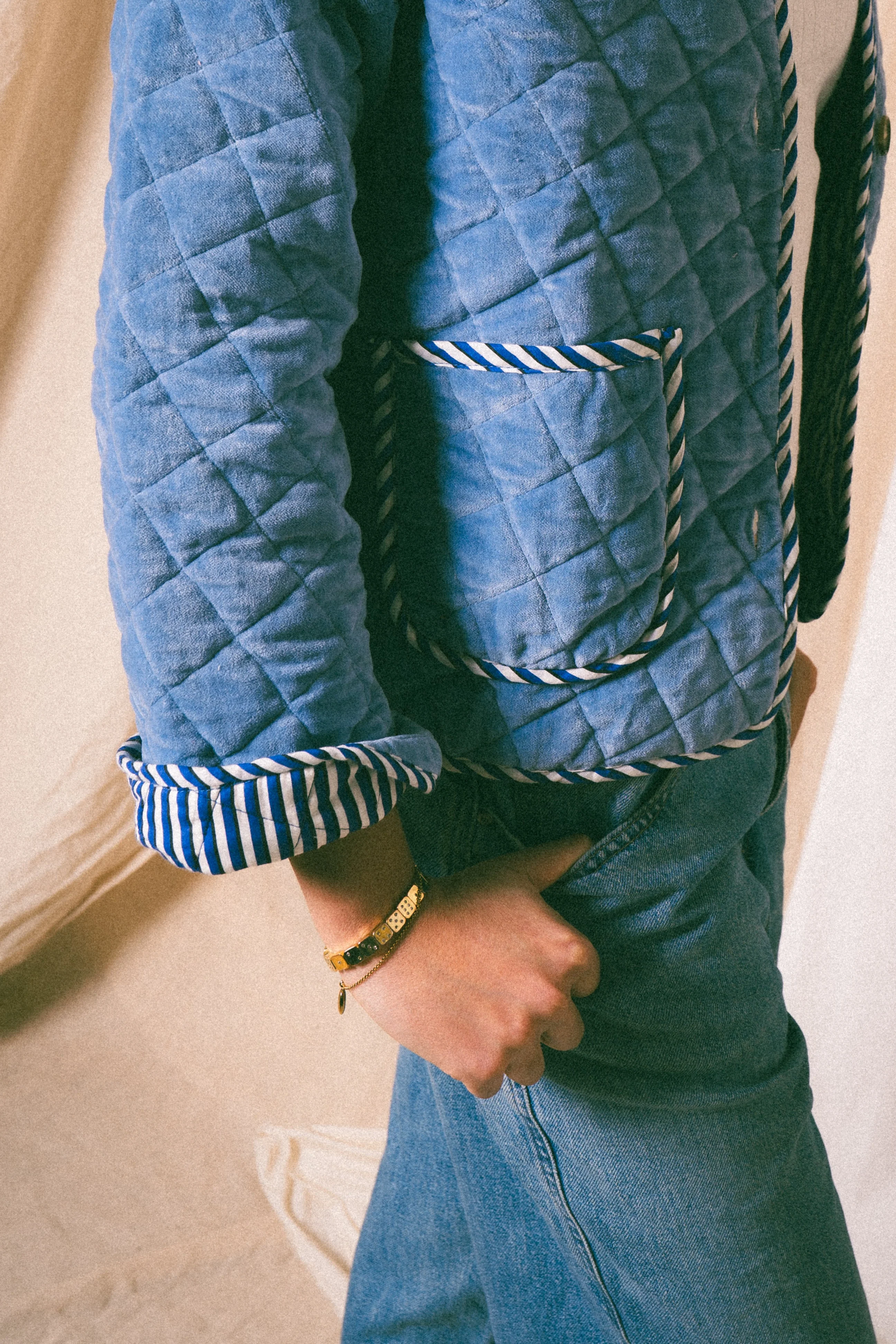 Blue Burford Velvet Jacket - Image 6
