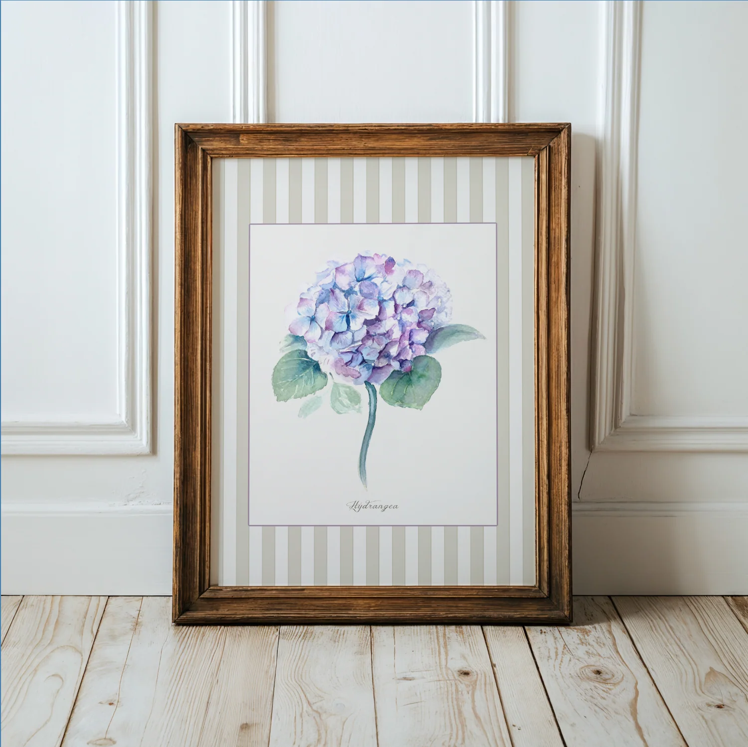 Blue Hydrangea Watercolor Print, Botanical Collection Artwork - Image 4