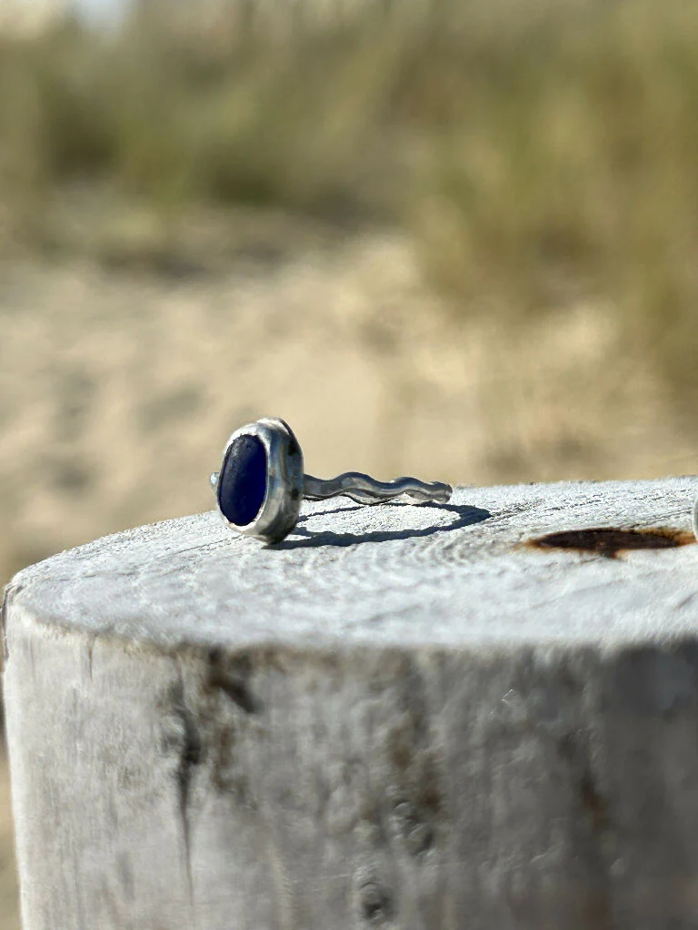 Blue Sea Glass Ring - Image 3