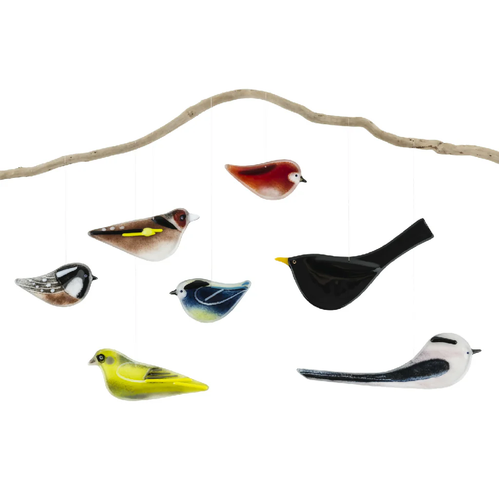 Blue-tit, a hanging glass bird decoration - Image 3
