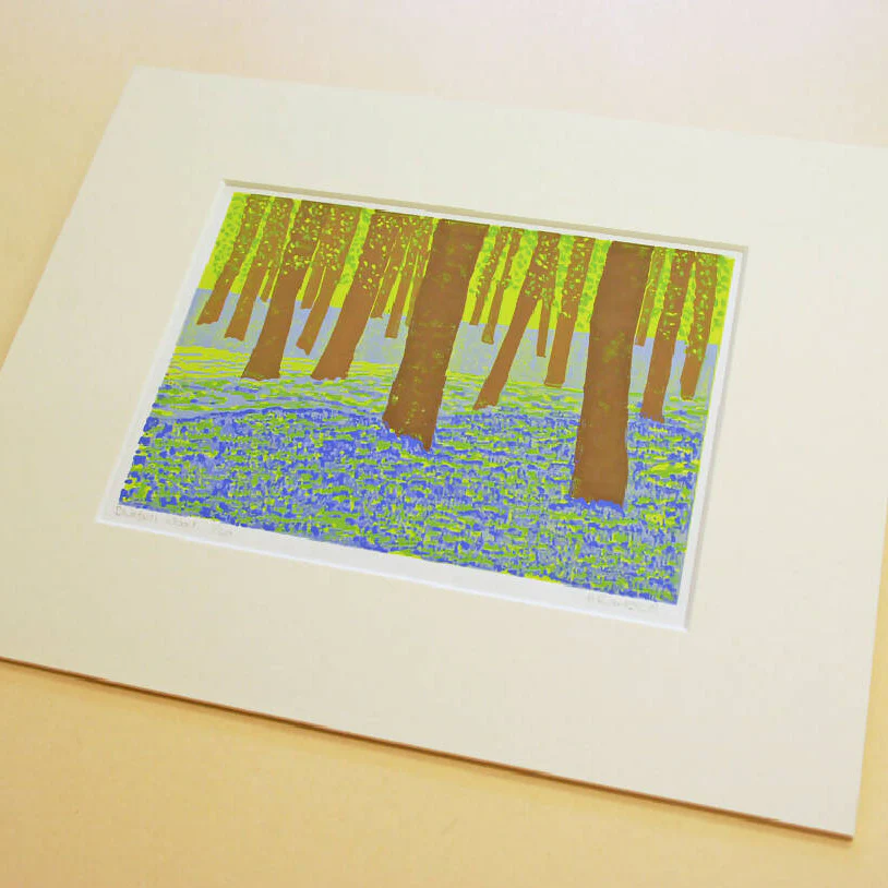 Bluebell Wood - Limited Edition - Original Linocut Print - Image 2