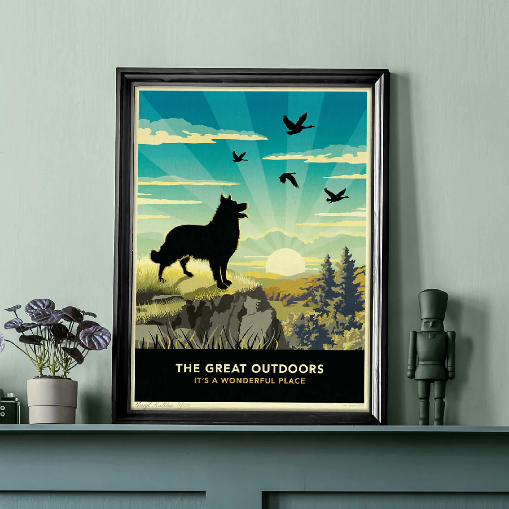 BORDER COLLIE 'THE GREAT OUTDOORS’ LIMITED EDITION ART PRINT - Image 3