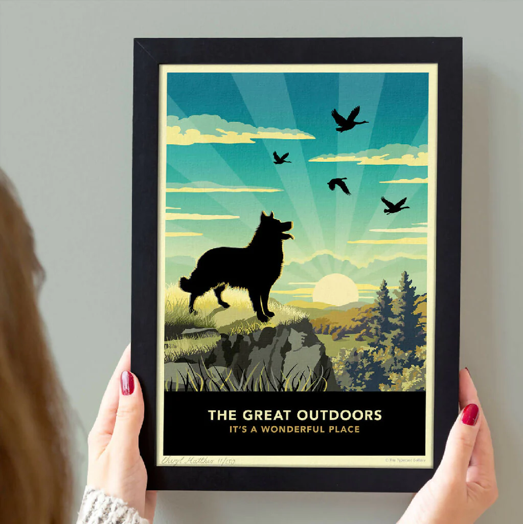 BORDER COLLIE 'THE GREAT OUTDOORS’ LIMITED EDITION ART PRINT - Image 4