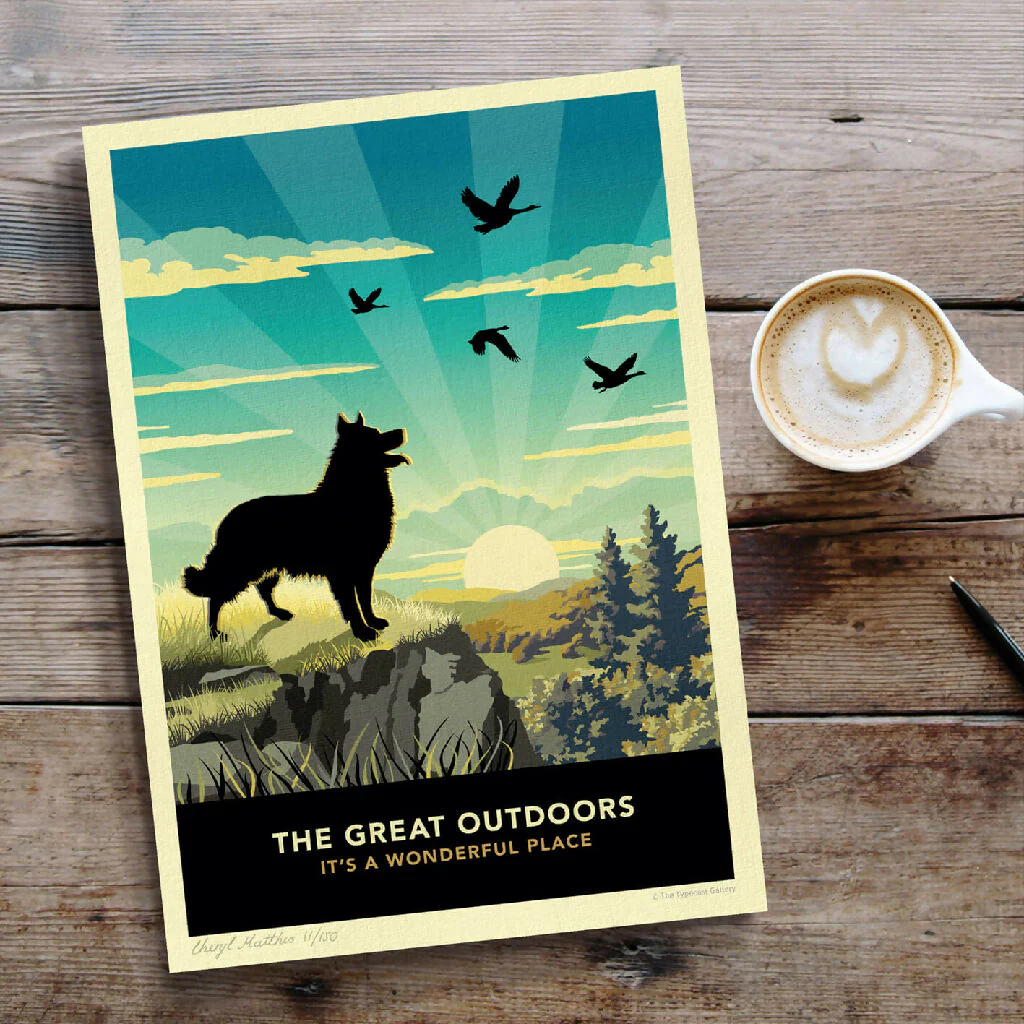 BORDER COLLIE 'THE GREAT OUTDOORS’ LIMITED EDITION ART PRINT - Image 5