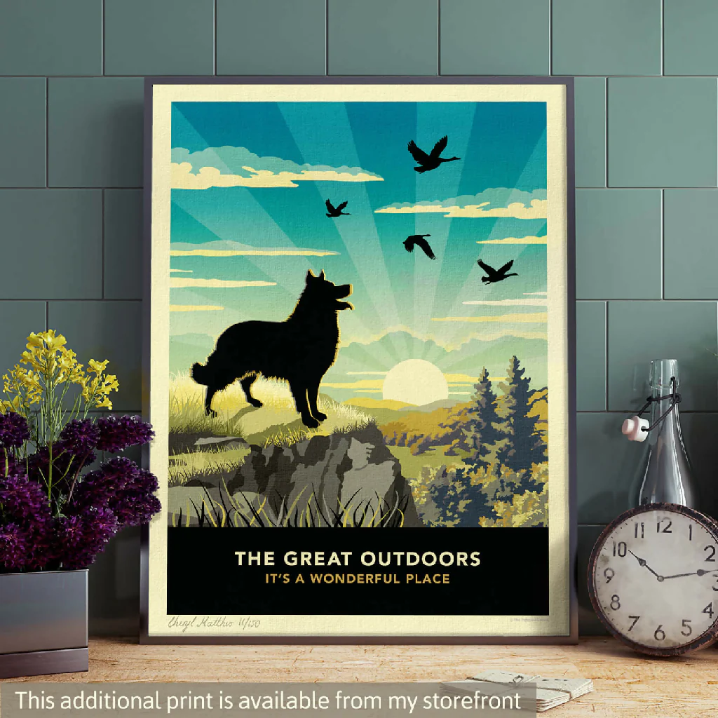 BORDER COLLIE ‘WAGGY TAILS’ LIMITED EDITION ART PRINT - Image 8