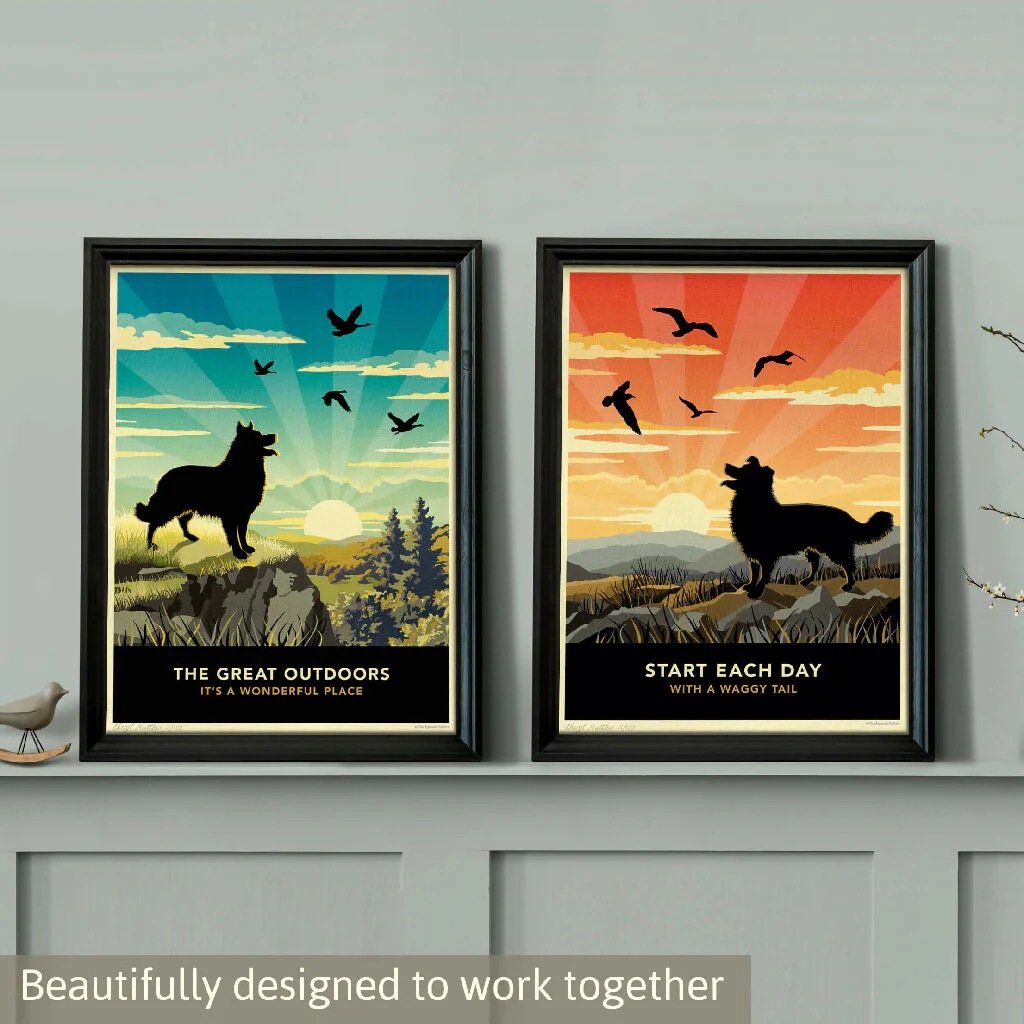 BORDER COLLIE ‘WAGGY TAILS’ LIMITED EDITION ART PRINT - Image 9