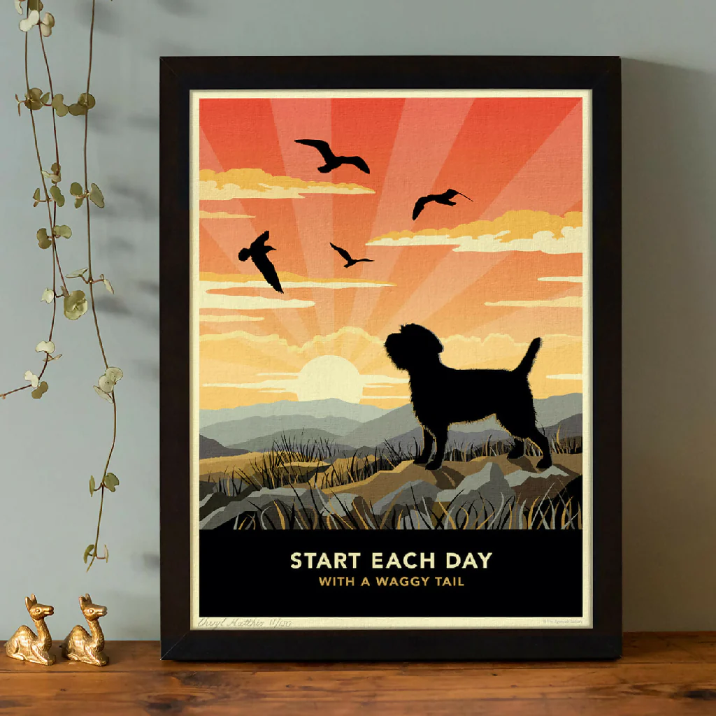 BORDER TERRIER ‘WAGGY TAILS’ LIMITED EDITION ART PRINT