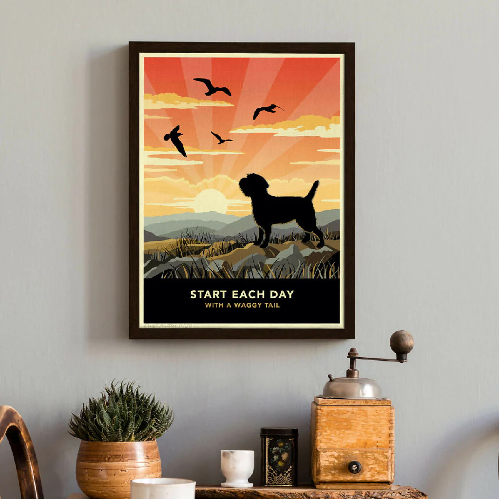 BORDER TERRIER ‘WAGGY TAILS’ LIMITED EDITION ART PRINT - Image 2