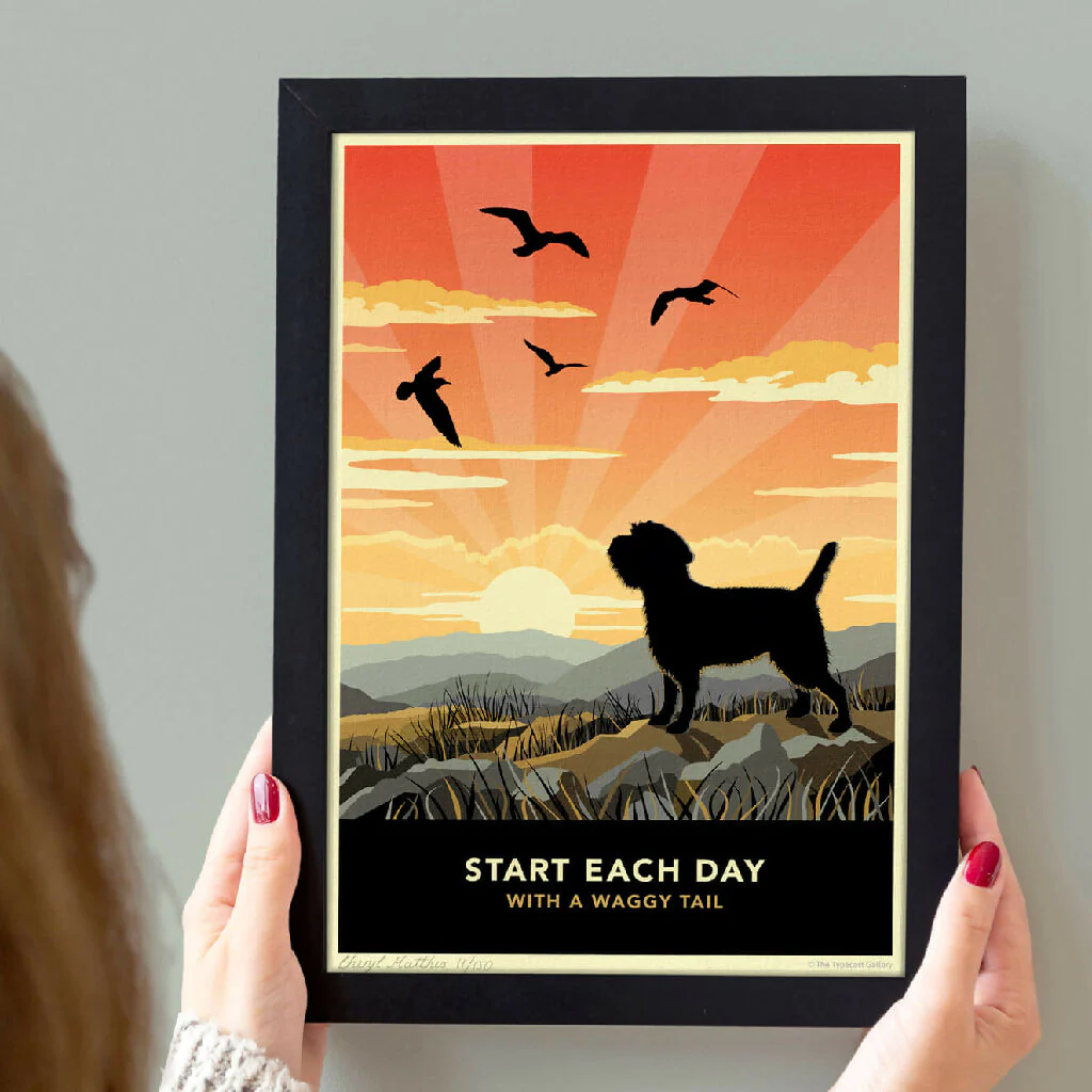 BORDER TERRIER ‘WAGGY TAILS’ LIMITED EDITION ART PRINT - Image 4