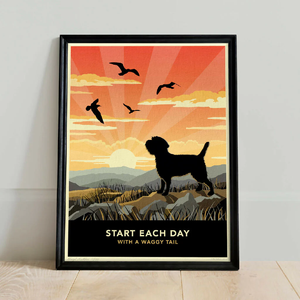 BORDER TERRIER ‘WAGGY TAILS’ LIMITED EDITION ART PRINT - Image 5