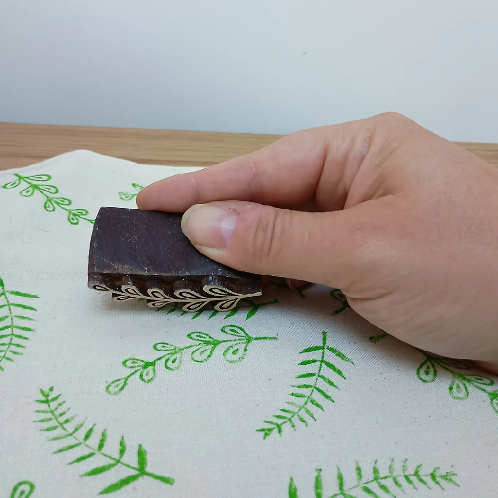 Botanical drawstring bag wood block printing kit - Image 2