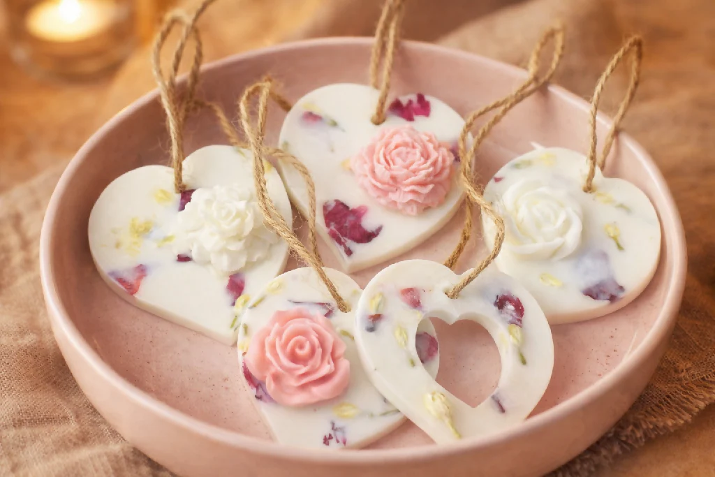 Botanical soy wax scented hanging decoration Valentine and Mothers Day - Image 2