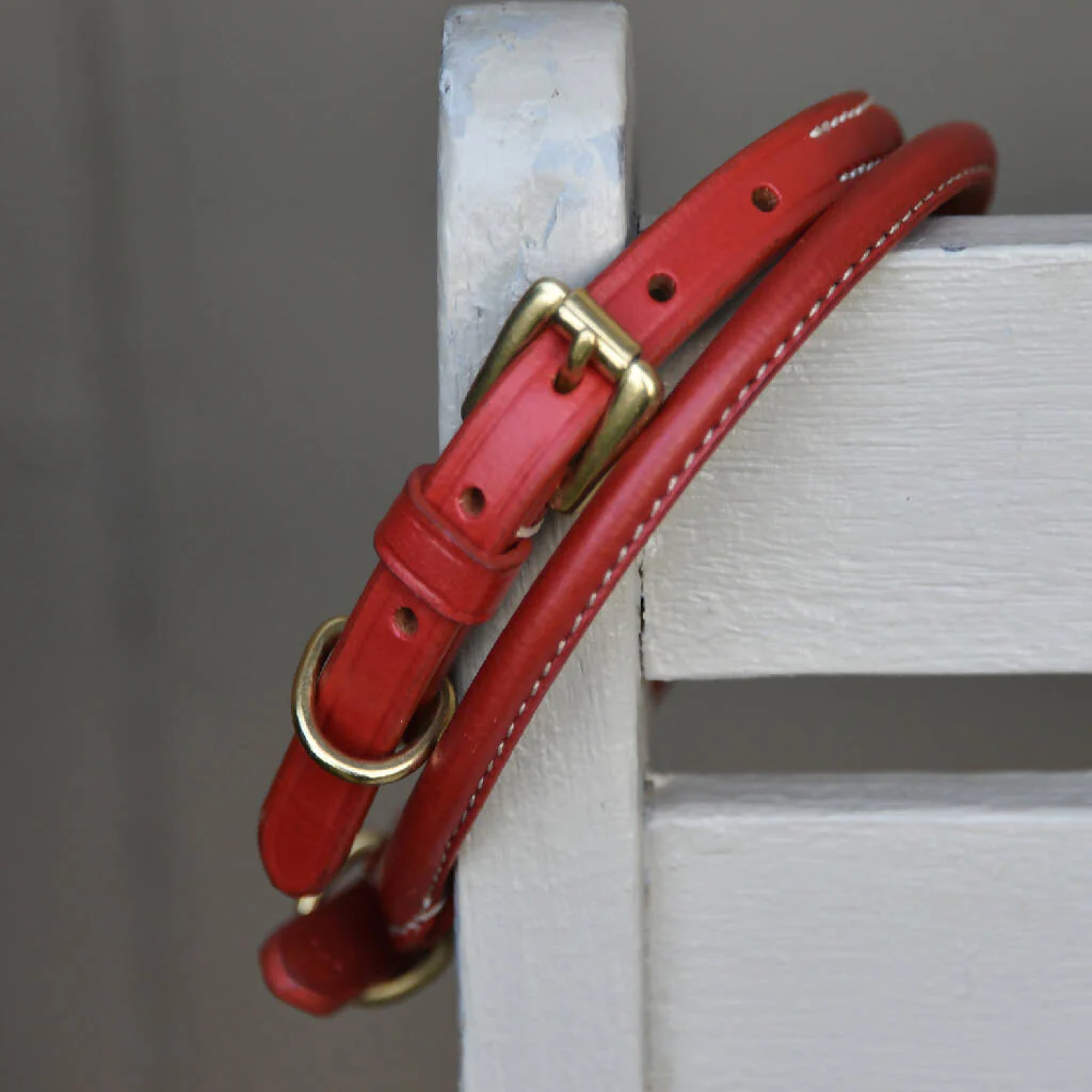 Bowfell Narrow Rolled Leather Dog Collar - Image 4