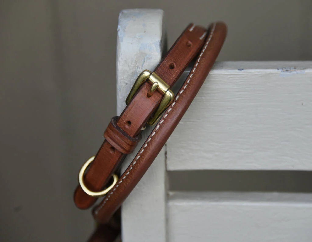 Bowfell Narrow Rolled Leather Dog Collar - Image 8