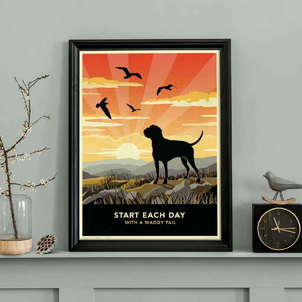 BOXER DOG ‘WAGGY TAILS’ LIMITED EDITION ART PRINT - Image 3