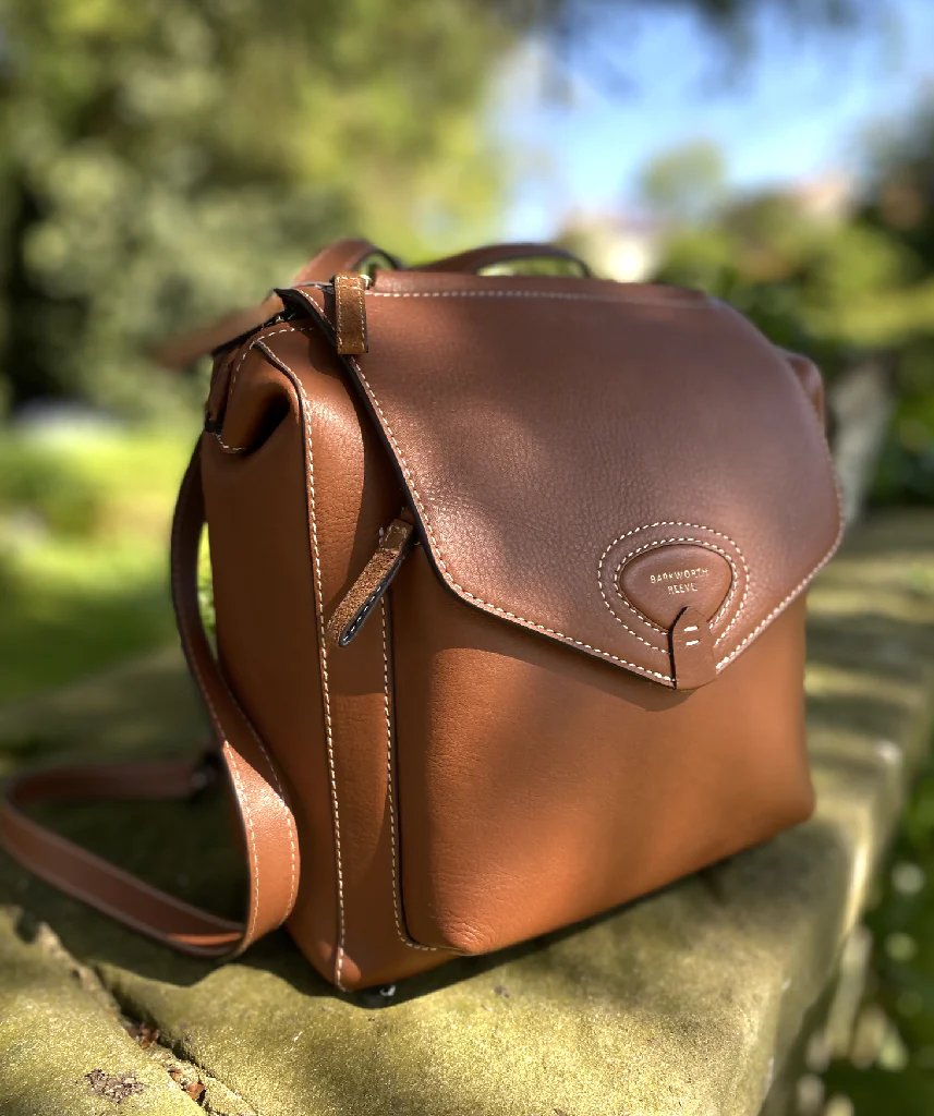 Bramham Leather Rucksack in Tan - Image 3