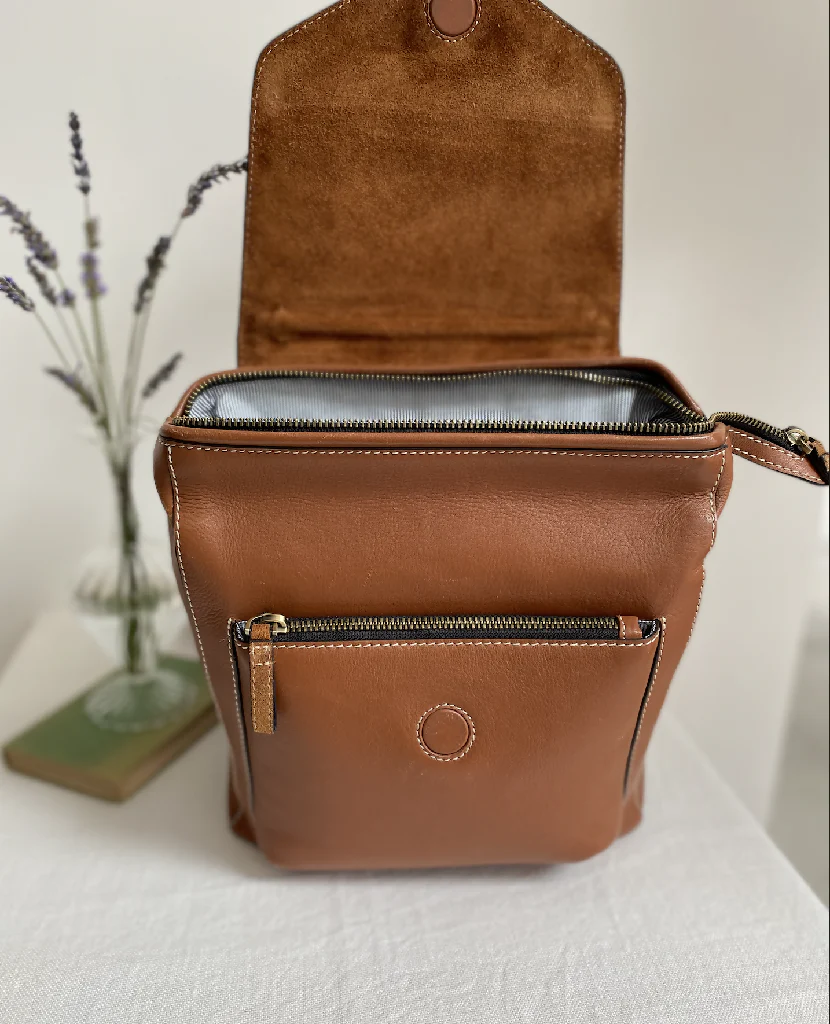 Bramham Leather Rucksack in Tan - Image 5