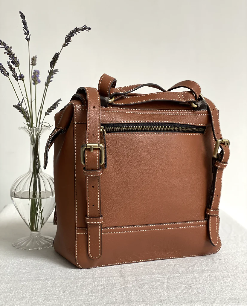 Bramham Leather Rucksack in Tan - Image 6