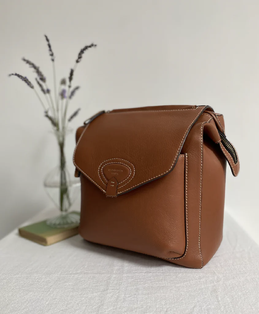 Bramham Leather Rucksack in Tan - Image 8