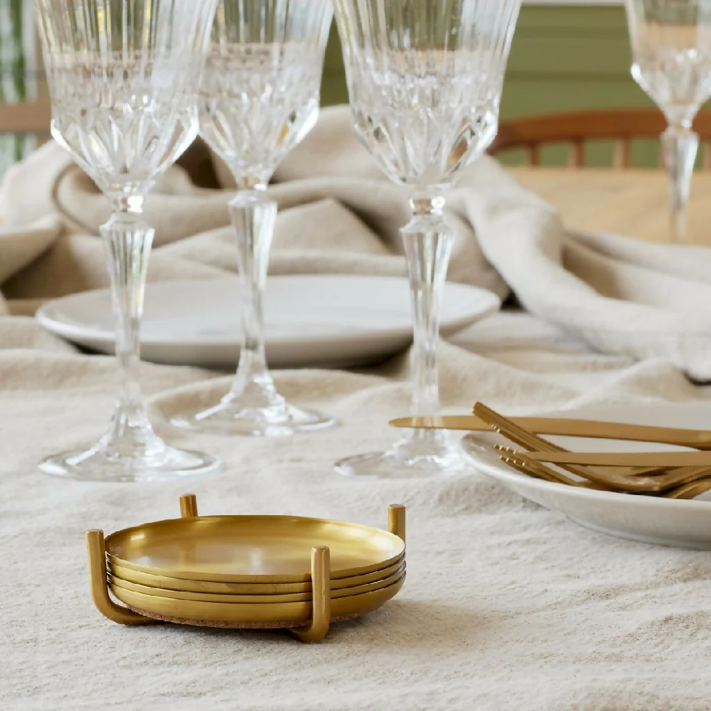Brass Gold Coasters - Anika - Image 2