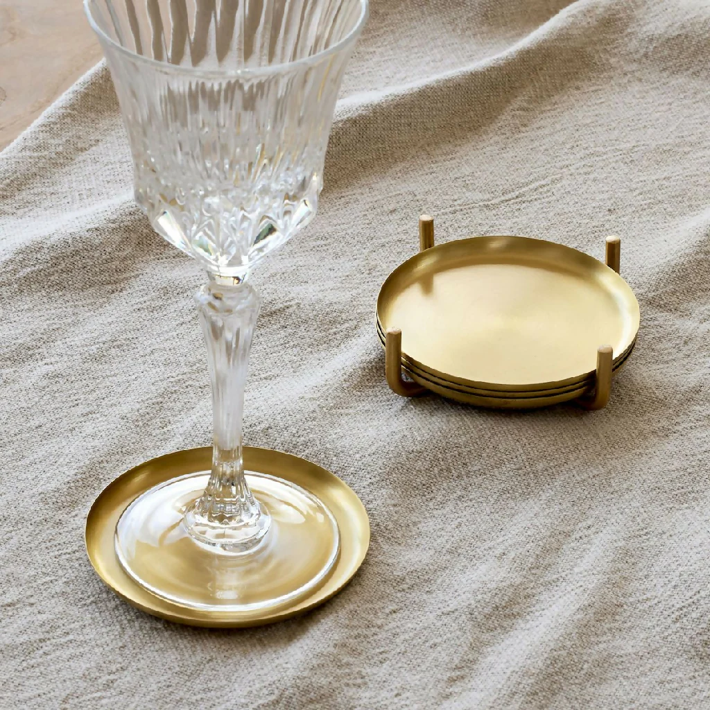 Brass Gold Coasters - Anika - Image 3