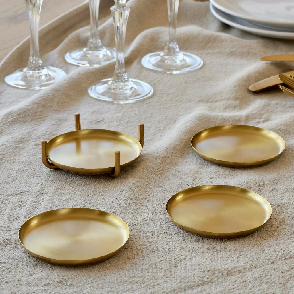 Brass Gold Coasters - Anika - Image 6