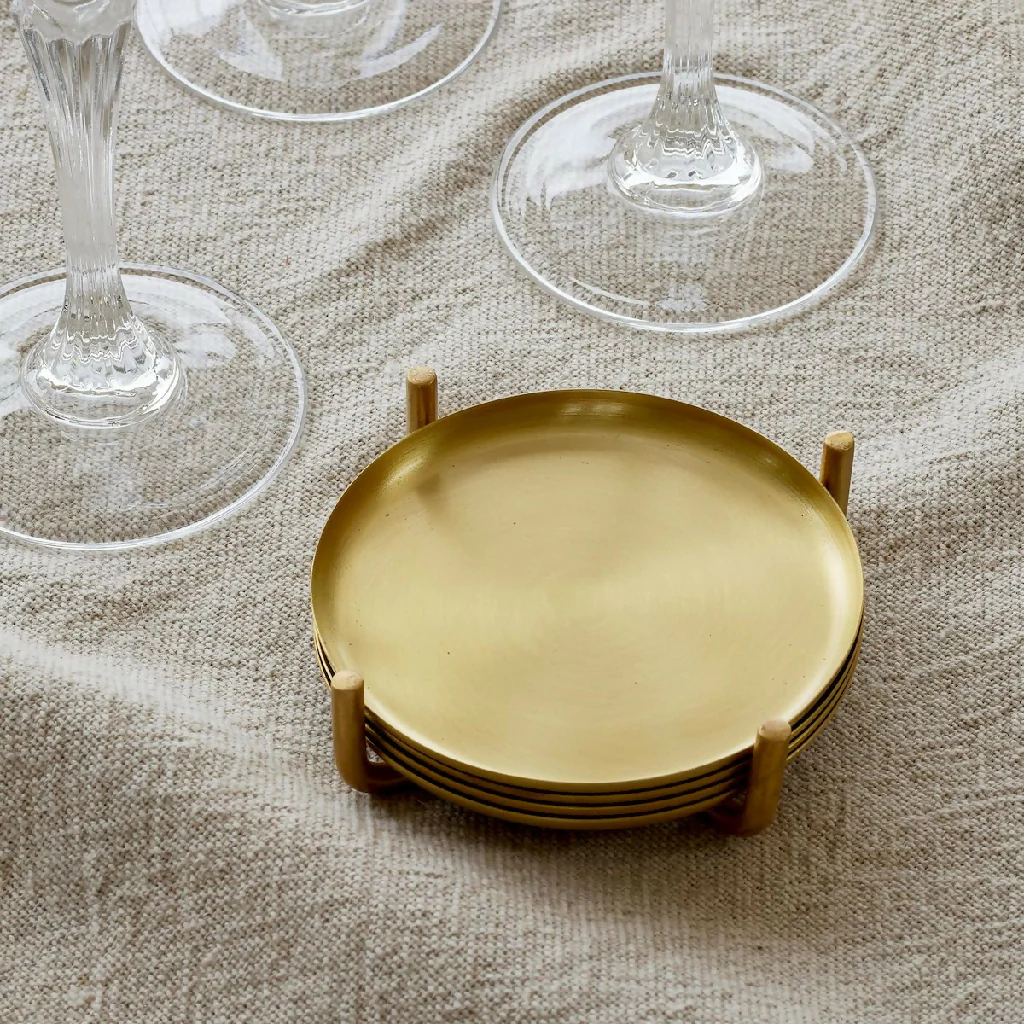 Brass Gold Coasters - Anika - Image 9